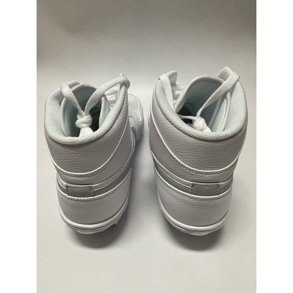Nike Air Jordan 1 Mid TD White Gray Football Cleats FJ6805-101 Men’s Size 14 US